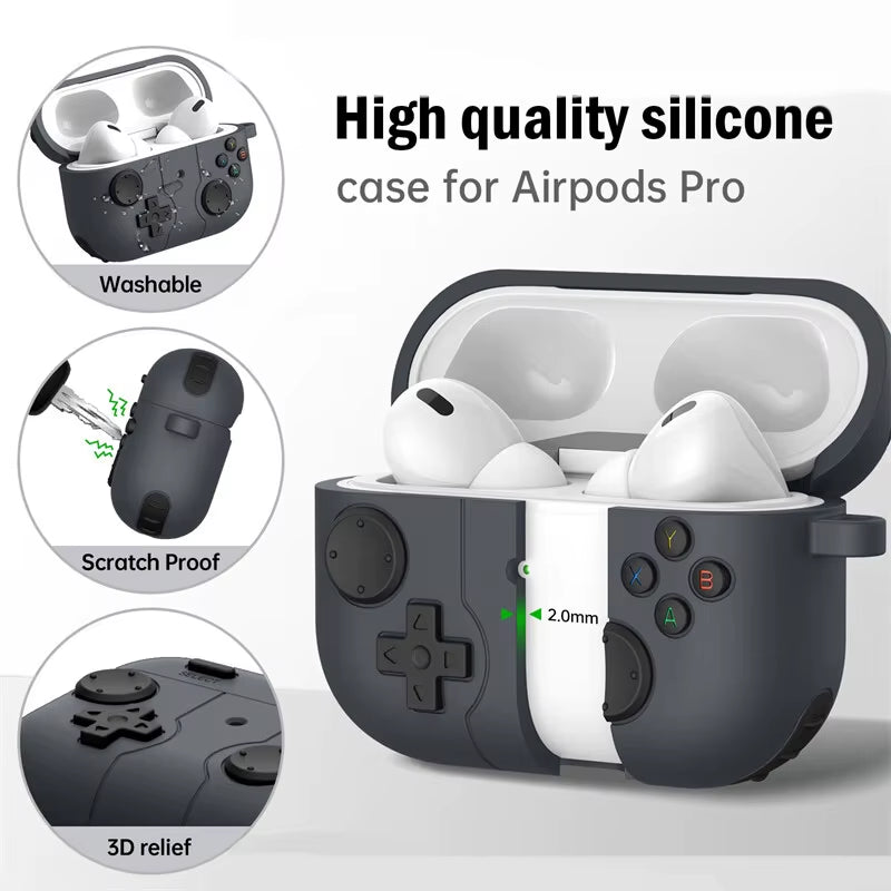 2025 New Cases for Airpods Pro 2 3D Gamepad Gameboy Earphone Accessories Soft Protector Cases Cover for Airpods 1/2/3