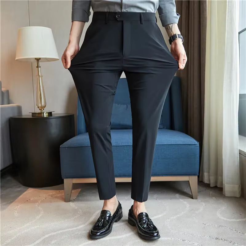 Men's Breathable Solid Casual Dress Pants