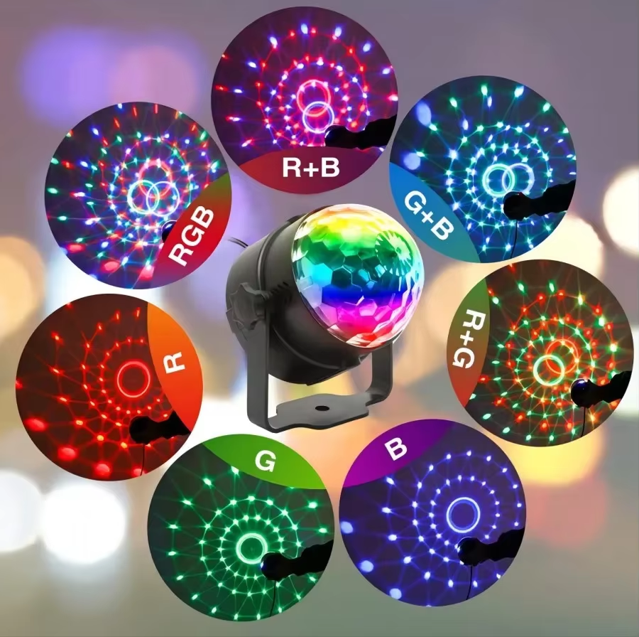 LED Crystal Color Magic Ball Light