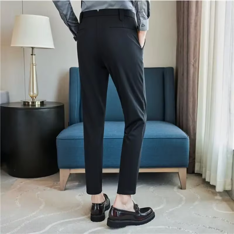 Men's Breathable Solid Casual Dress Pants