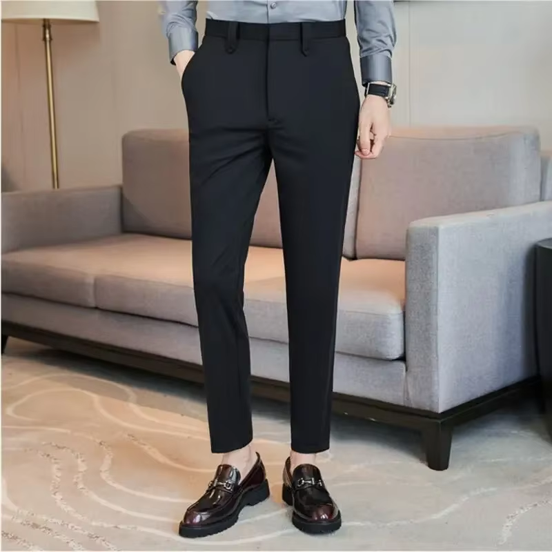 Men's Breathable Solid Casual Dress Pants